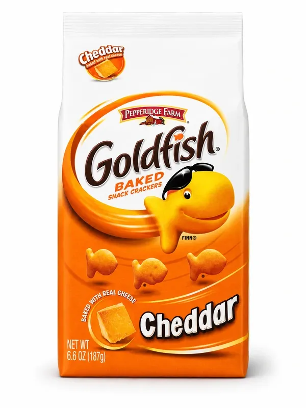 Goldfish stocked in Gotham Refreshments vending machines
