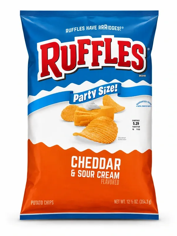 Ruffles Cheddar & Sour Cream stocked in Gotham Refreshments vending machines
