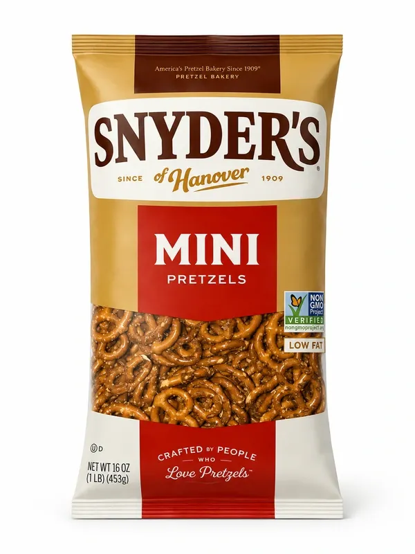 Snyder's Mini Pretzels stocked in Gotham Refreshments vending machines